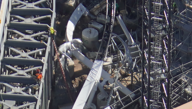 The Raptor Aerial Rope Park Aerial Photos Show Raptor Figures Positioned Near Track of Jurassic ...
