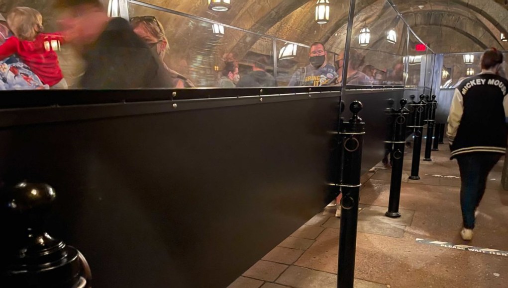 Plexiglass-Dividers-Added-to-Pirates-of-the-Caribbean-Queue-at-Magic-Kingdom