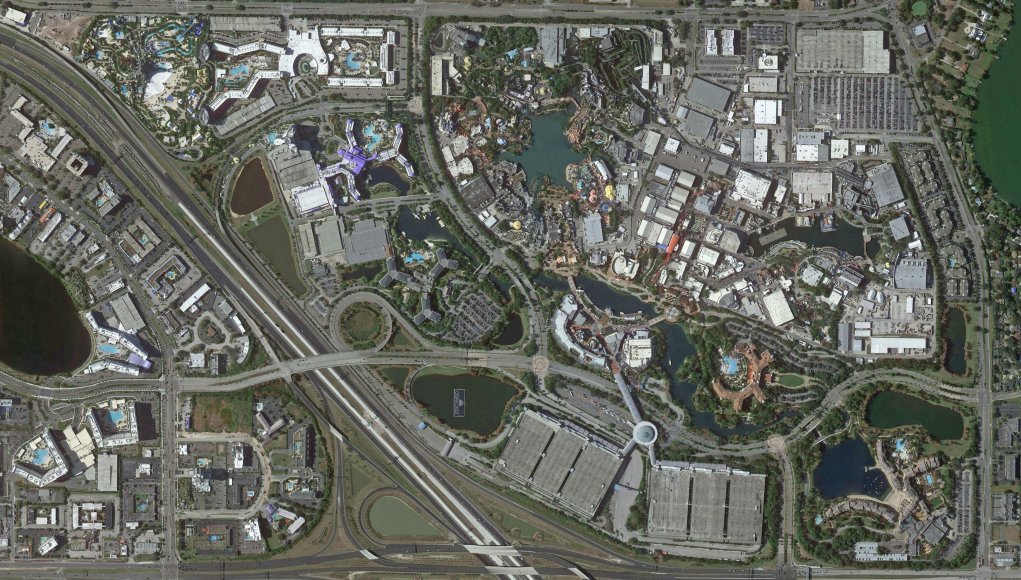 Historical Google Earth Satellite Image of Universal Orlando - 2021