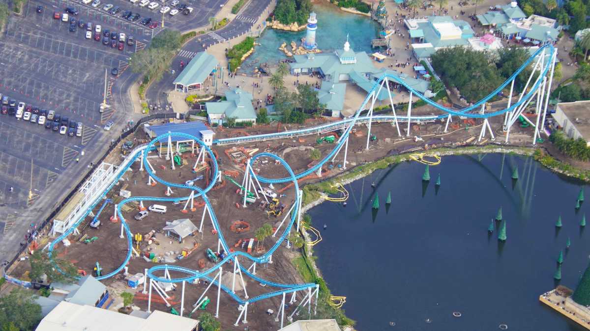 New Aerial Photos Show Construction Progress of SeaWorld Orlando’s ...