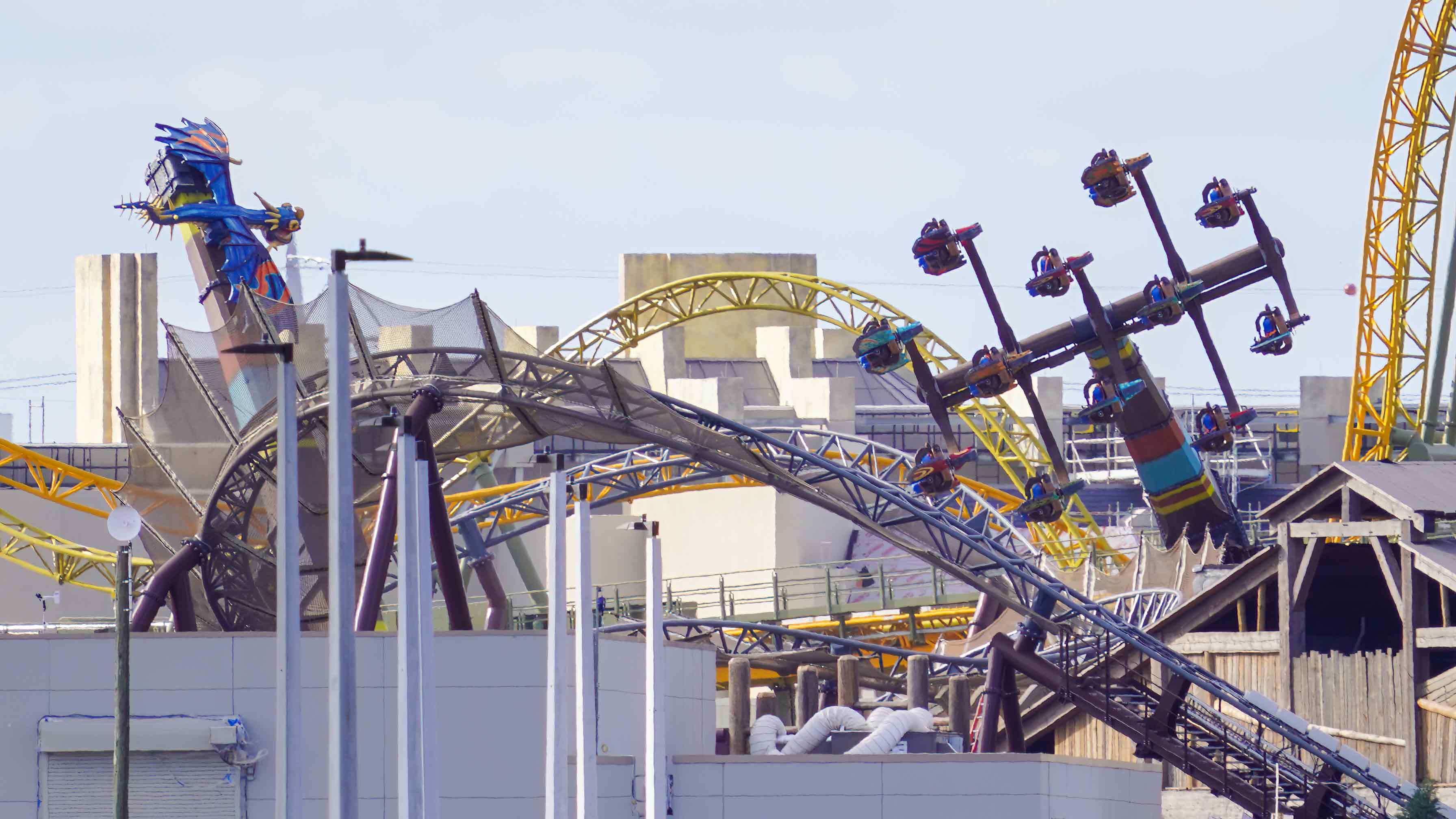 PHOTOS: Daytime Testing of How to Train Your Dragon Sky Fly Flat Rides ...