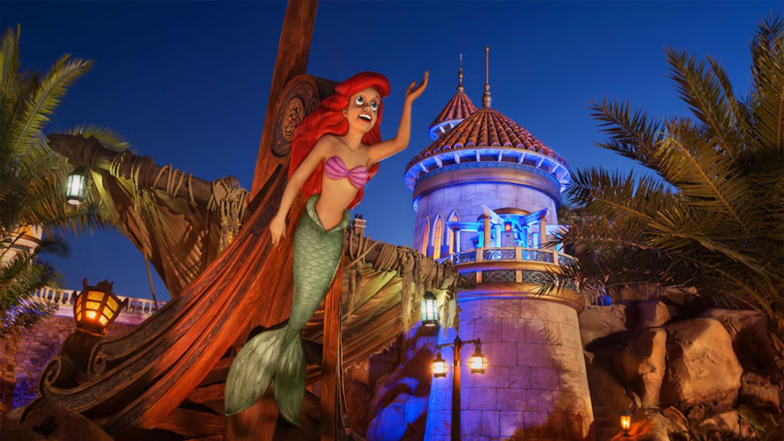 Sea Level Magic Under the Sea - Journey of the Little Mermaid at Magic Kingdom Closing ...