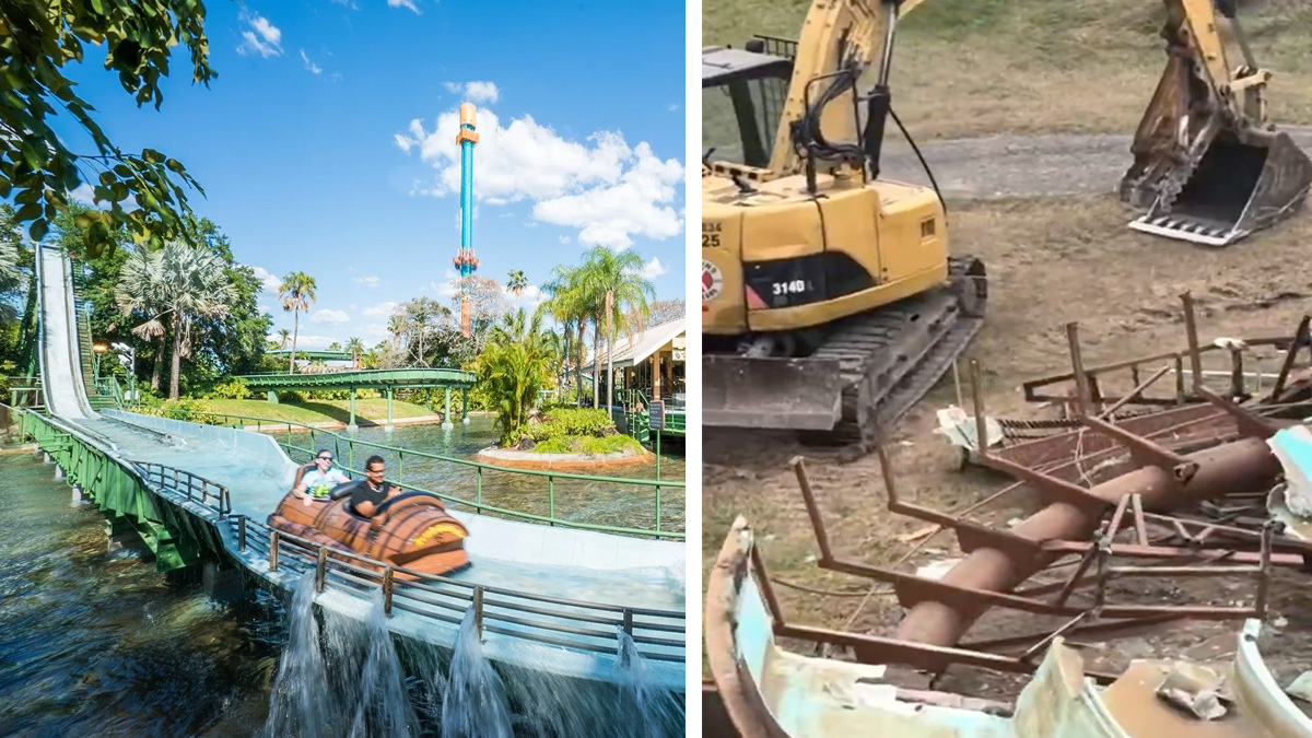 WATCH: Stanley Falls Flume Demolition Underway at Busch Gardens Tampa Bay